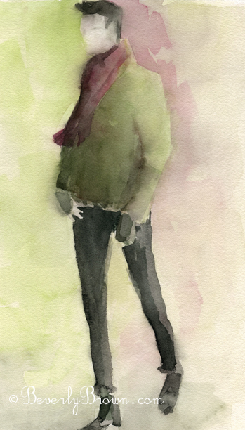 watercolor fashion illustration|Beverly Brown Artist