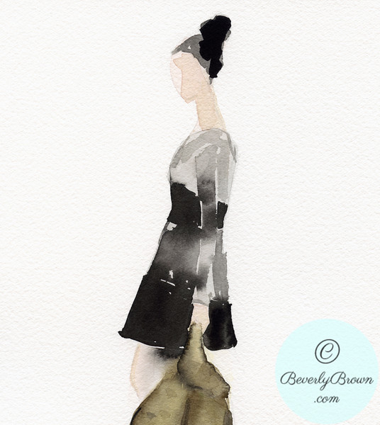 watercolor fashion art prints |Beverly Brown Artist