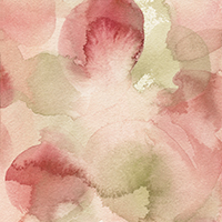 Abstract art - blush pink, green, persimmon by Beverly Brown