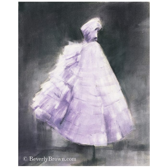 Lavender and gray fashion wall art by Beverly Brown - www.beverlybrown.com