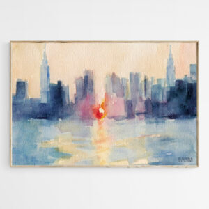 Manhattanhenge NY Skyline wall art painting print