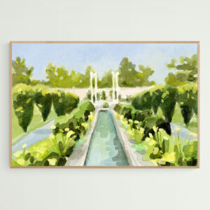 Canal Untermyer Gardens Painting - Giclée Print