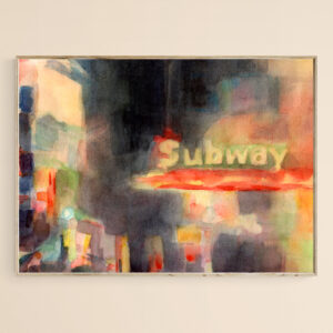 42nd Street Subway Watercolor Painting - Giclée Print