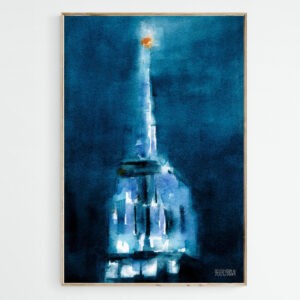 Blue Empire State Building - Giclée Print