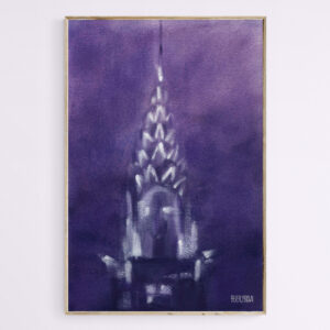 Chrysler Building Violet Night Sky - Giclée Print