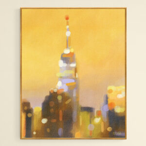 Empire State Building Gold and Lavender - Giclée Print