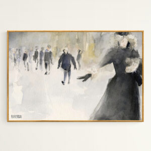 Walking in the Snow - Giclée Print