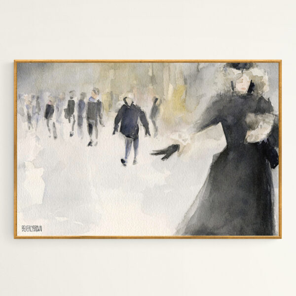 Walking in the Snow - Giclée Print
