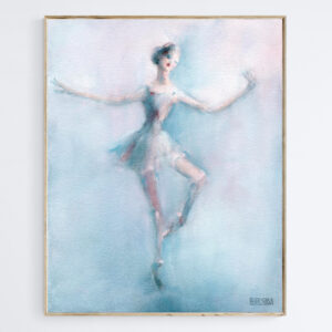 Ballerina Pastel Pink and Blue - Giclée Print
