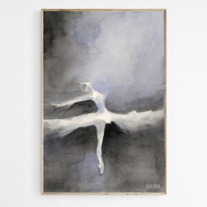 Ballet Dancer in White Tutu Watercolor Paintings of Dance - Giclée Print