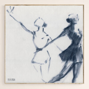 Ballet Sketch Two Dancers Mirror Image - Giclée Print