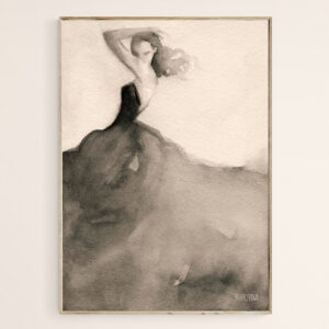 Charles James Swan Gown Fashion Illustration - Giclée Print