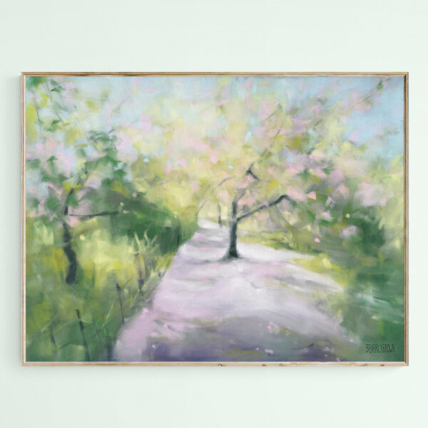 Cherry Blossom Tree Central Park Bridle Path - Giclée Print
