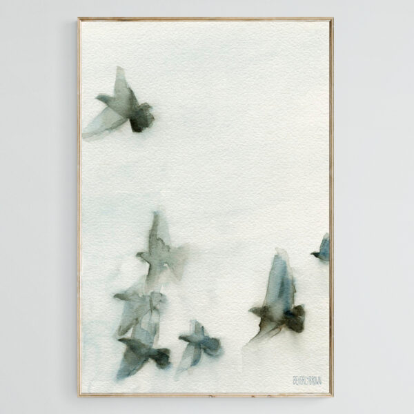 A Flock of Pigeons 1 - Giclée Print