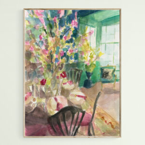 Green Interior with Cherry Blossoms - Giclée Print
