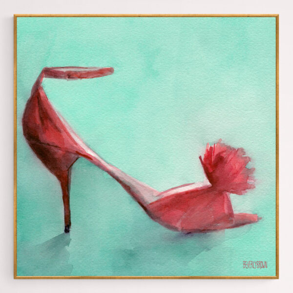 High Heel Red Shoes Painting - Giclée Print