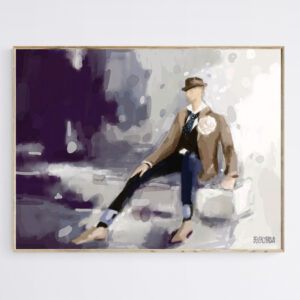 Man in a Fedora Fashion Illustration - Giclée Print