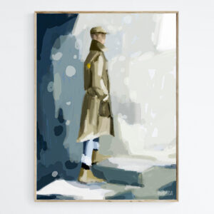 Man in a Trench Coat Fashion Illustration - Giclée Print