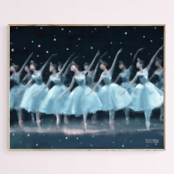 Nutcracker Ballet Waltz of the Snowflakes - Giclée Print