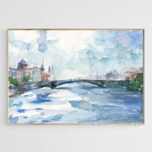 Paris Seine Shades of Blue - Giclée Print