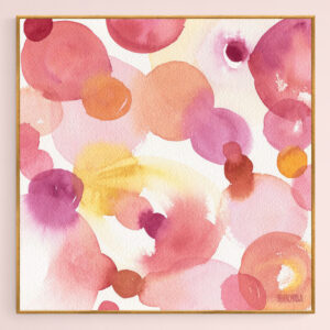 Pink Orange Yellow Abstract Watercolor - Giclée Print