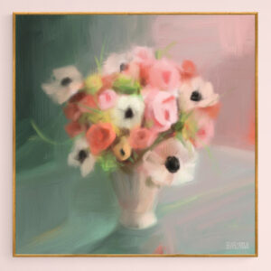 Pink Peonies and Poppies - Giclée Print