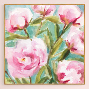 Pink Peony Branches - Giclée Print
