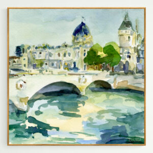 Pont de Change Watercolor Paintings of Paris - Giclée Print