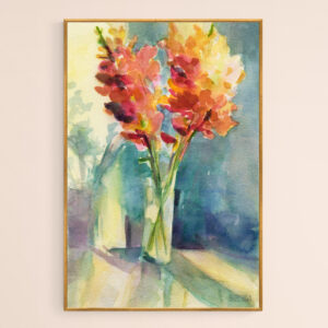 Snapdragons in Morning Light Floral Watercolor - Giclée Print