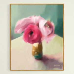Tiny Pink Ranunculus  - Giclée Print