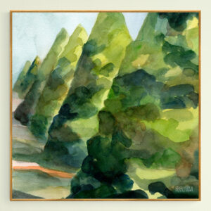 Topiary Parc St Cloud Watercolor Painting  - Giclée Print