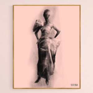 Vintage Fashion Evening Gown - Giclée Print