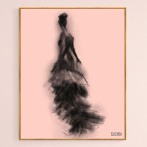 Vintage Fashion Flamenco Style Dress - Giclée Print