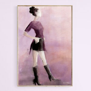 Woman in a Plum Colored Shirt - Giclée Print