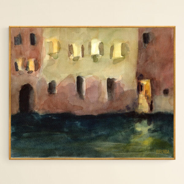Yellow Windows at Night - Giclée Print