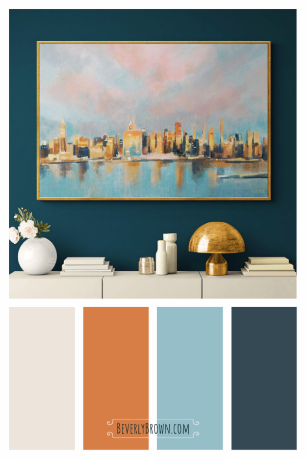 Midtown New York Skyline Morning Light - Giclée Print - Image 2
