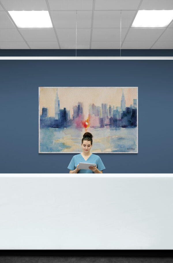 Manhattanhenge New York Skyline Painting - Giclée Print - Image 5