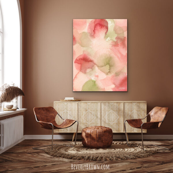 Blush Pink Green Persimmon - Giclée Print - Image 2