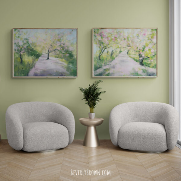 Cherry Blossom Tree Central Park Bridle Path - Giclée Print - Image 2