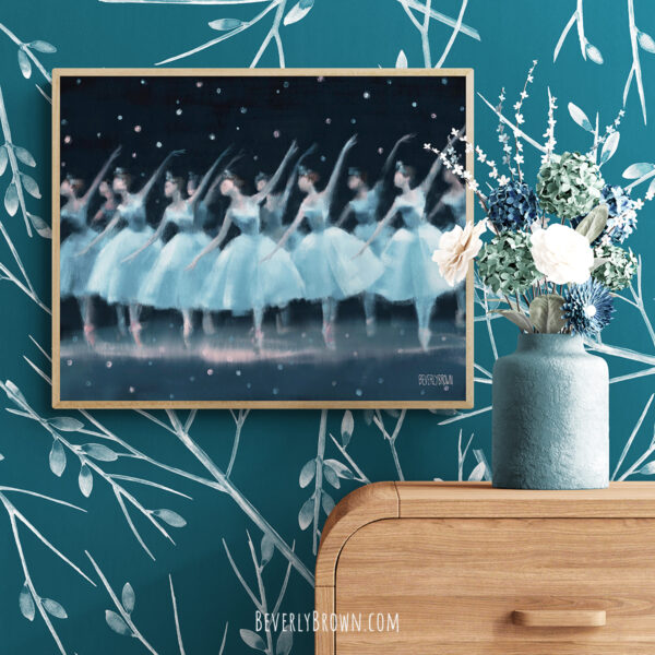 Nutcracker Ballet Waltz of the Snowflakes - Giclée Print - Image 2