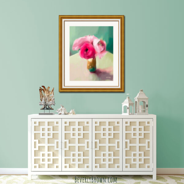 Tiny Pink Ranunculus  - Giclée Print - Image 2