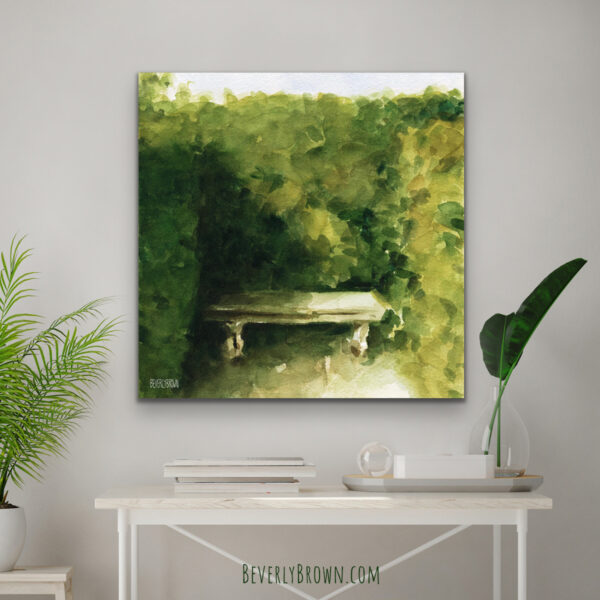 Bench Parc de Bagatelle Paris - Giclée Print - Image 2